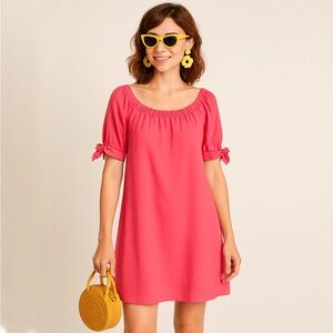 NWOT Saks Fifth Avenue Pink Mini Dress Size 2 Wedding Guest